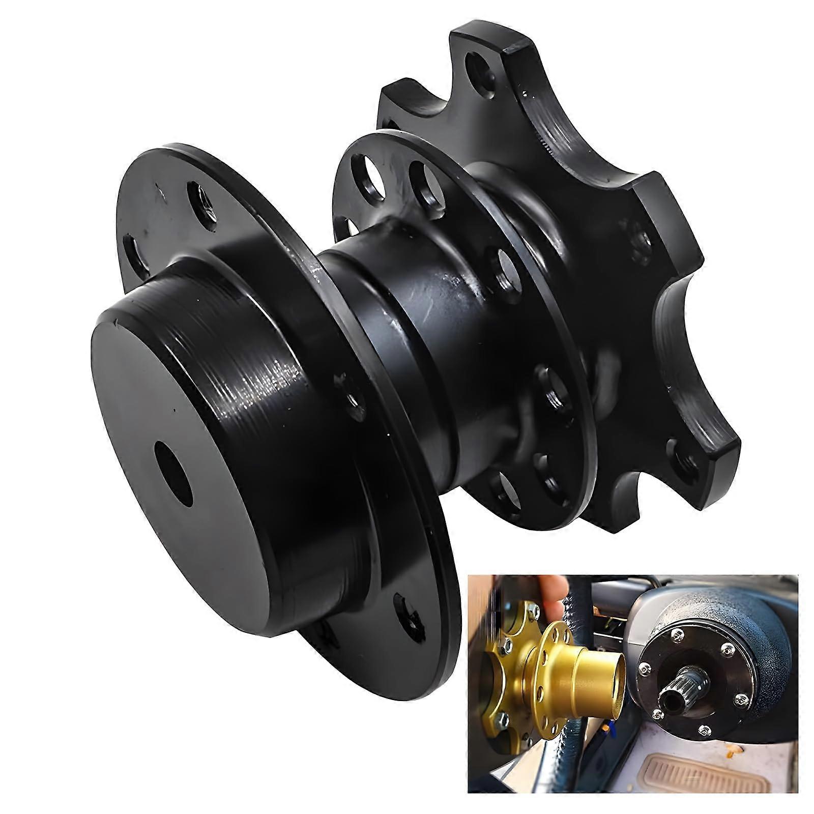 1 PC Car Steering Wheel Quick Release Adapter, Alloy Antirust 6hole Racing Modified Device