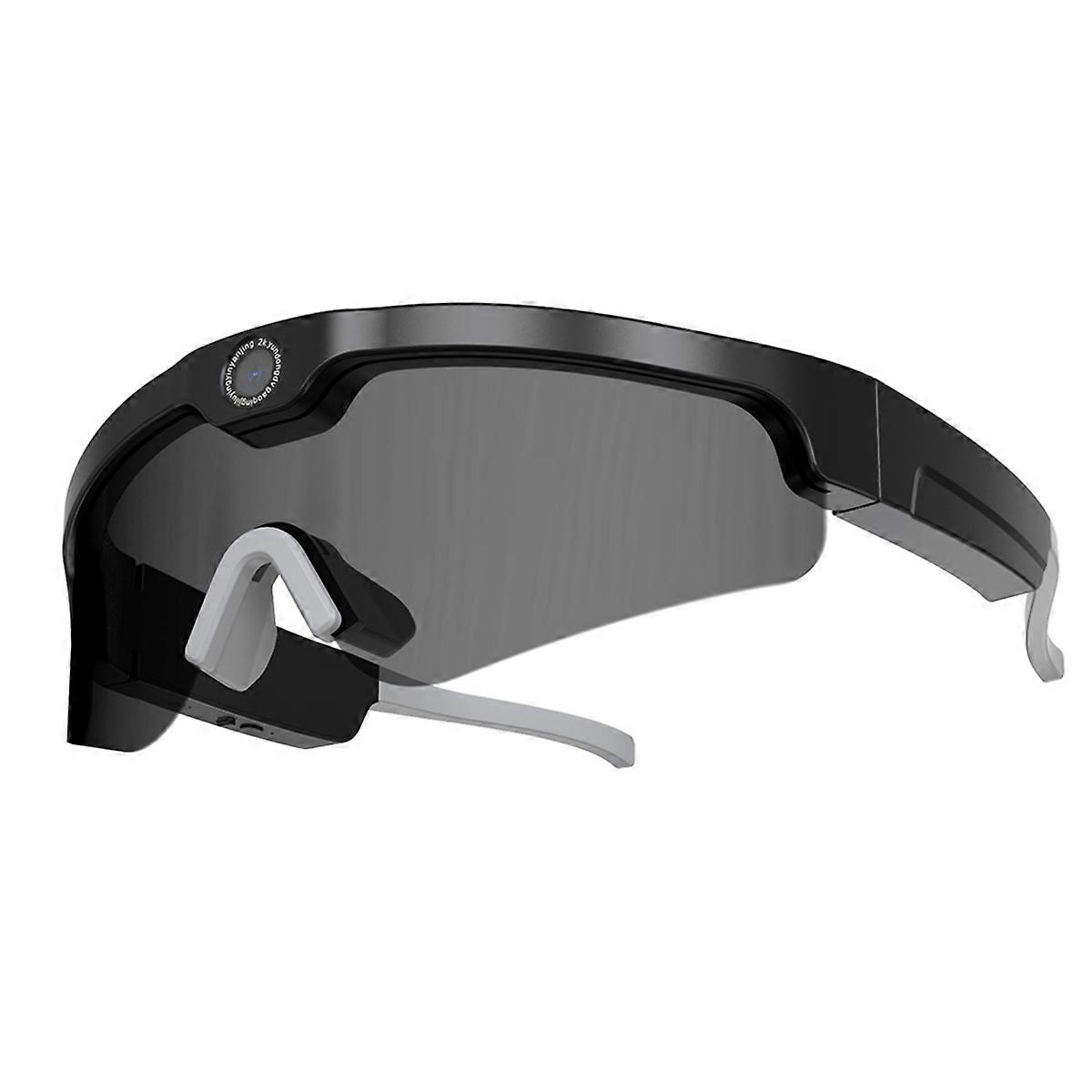 HD Intelligent Mini Camera Sunglasses, Windproof Sunglasses,A