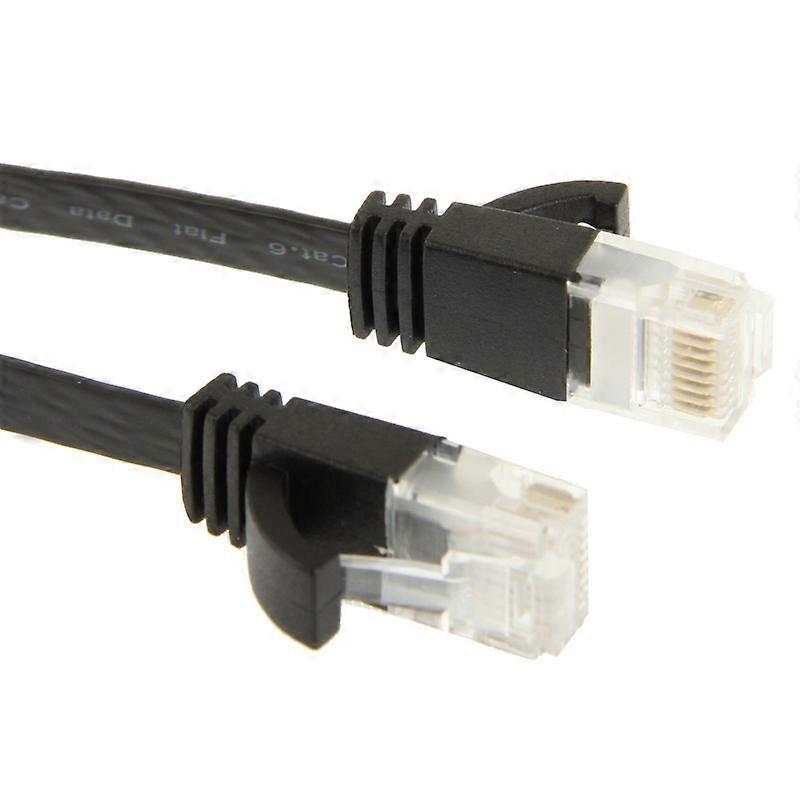 CAT6 Ultra-thin Flat Ethernet Network LAN Cable, Length: 3m(Black)