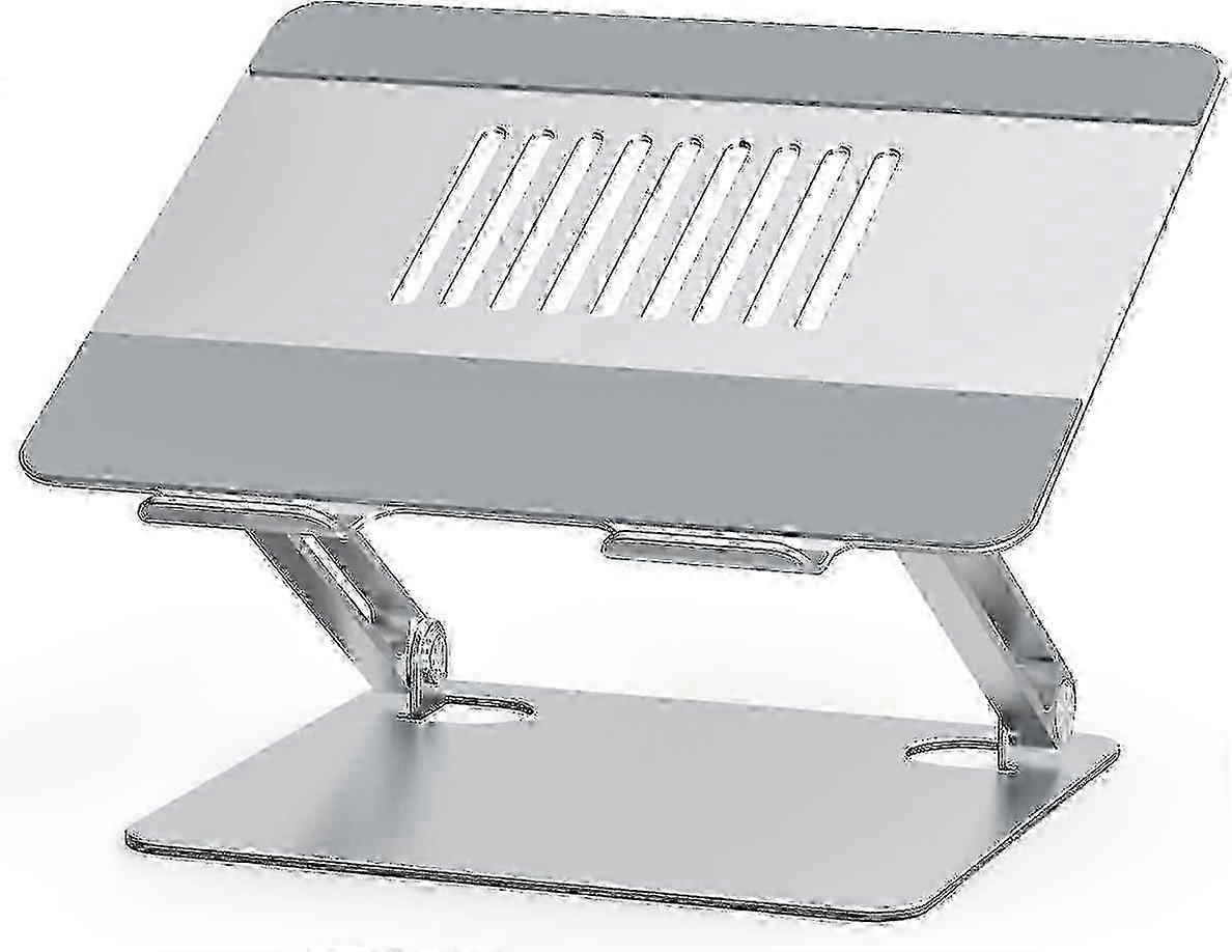 Soporte para computadora portátil: soporte para computadora portátil ajustable ergonómicamente, diseño de aluminio, soporte de enfriamiento para computadora portátil, esencial para la oficina
