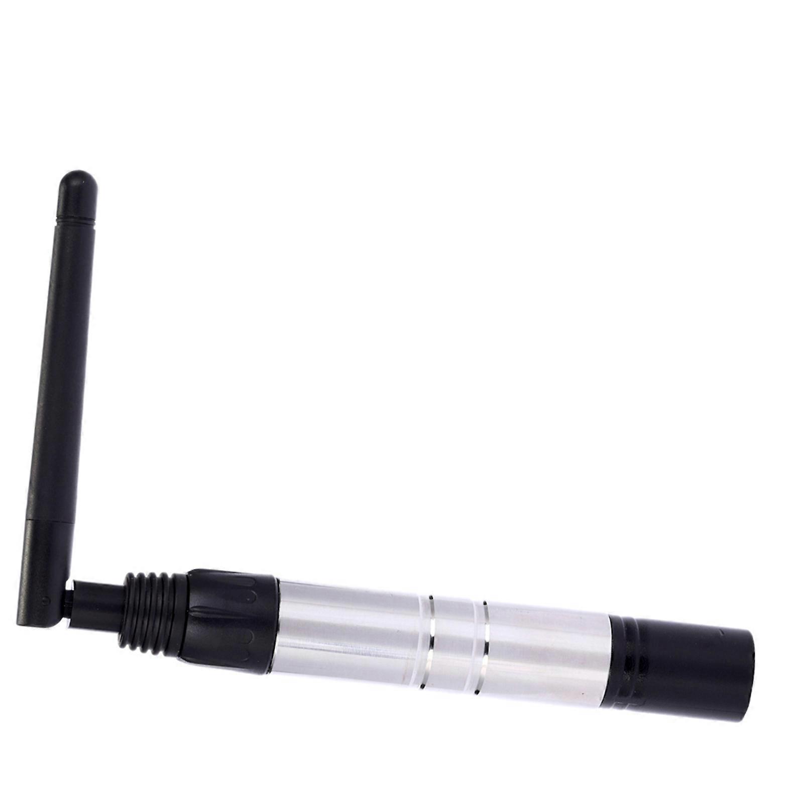 Wireless DMX Transmitter 23dBm High Power 1000m Range Compact Design 3-Pin Male Connector Built-In Antenna Durable Aluminium Construction Lightweight 