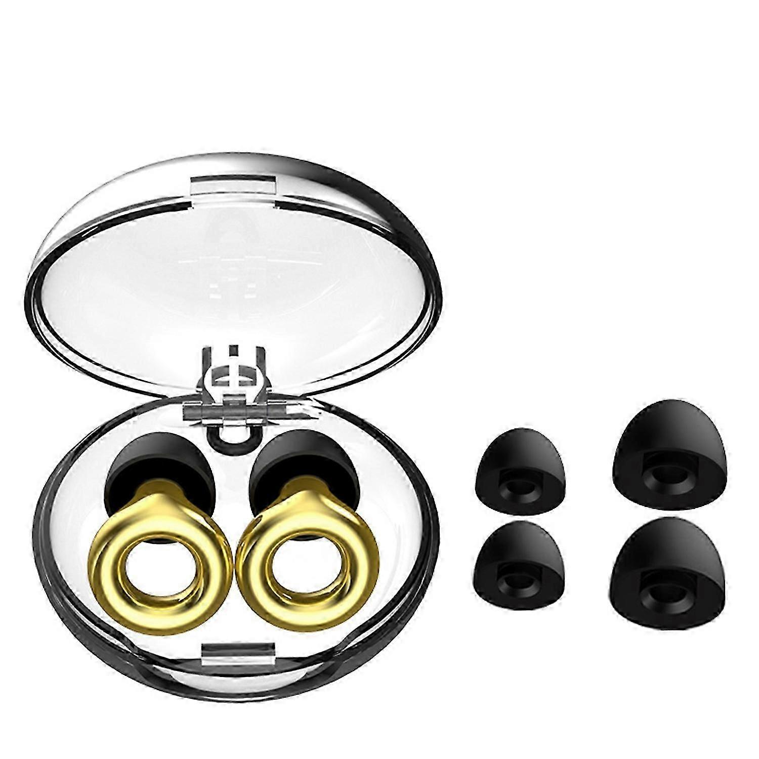 Silicone Plating Earplugs Noise Reduction Soundproof Peaceful Sleep Ergonomic Design Comfortable