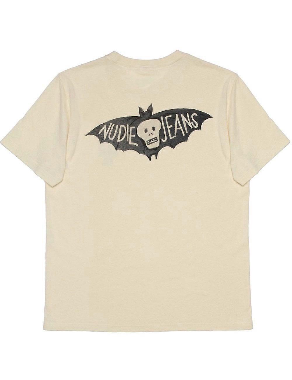 Men's Nudie Jeans Roy The Bat T-shirt - Ecru