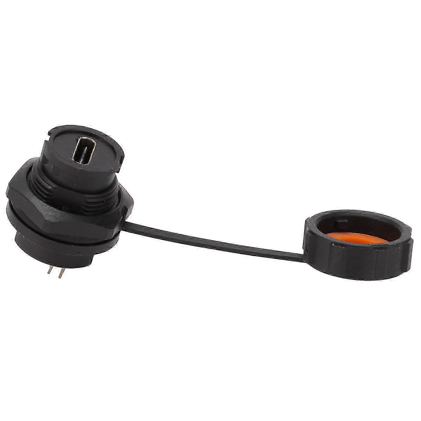 Waterproof TypeC Connector Female Board Install Snap Lock Industrial Socket E10TPCBF1F