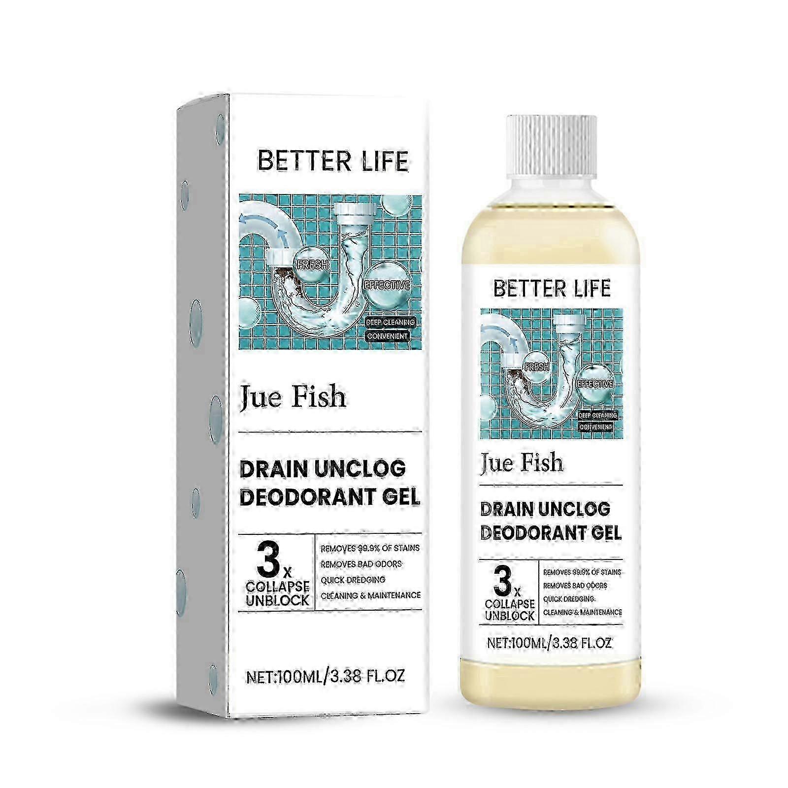 Drain Unclog Deodorant Gel, Kitchen And Bathroom Sewer Lines Clean And Decontaminate To Remove Odor