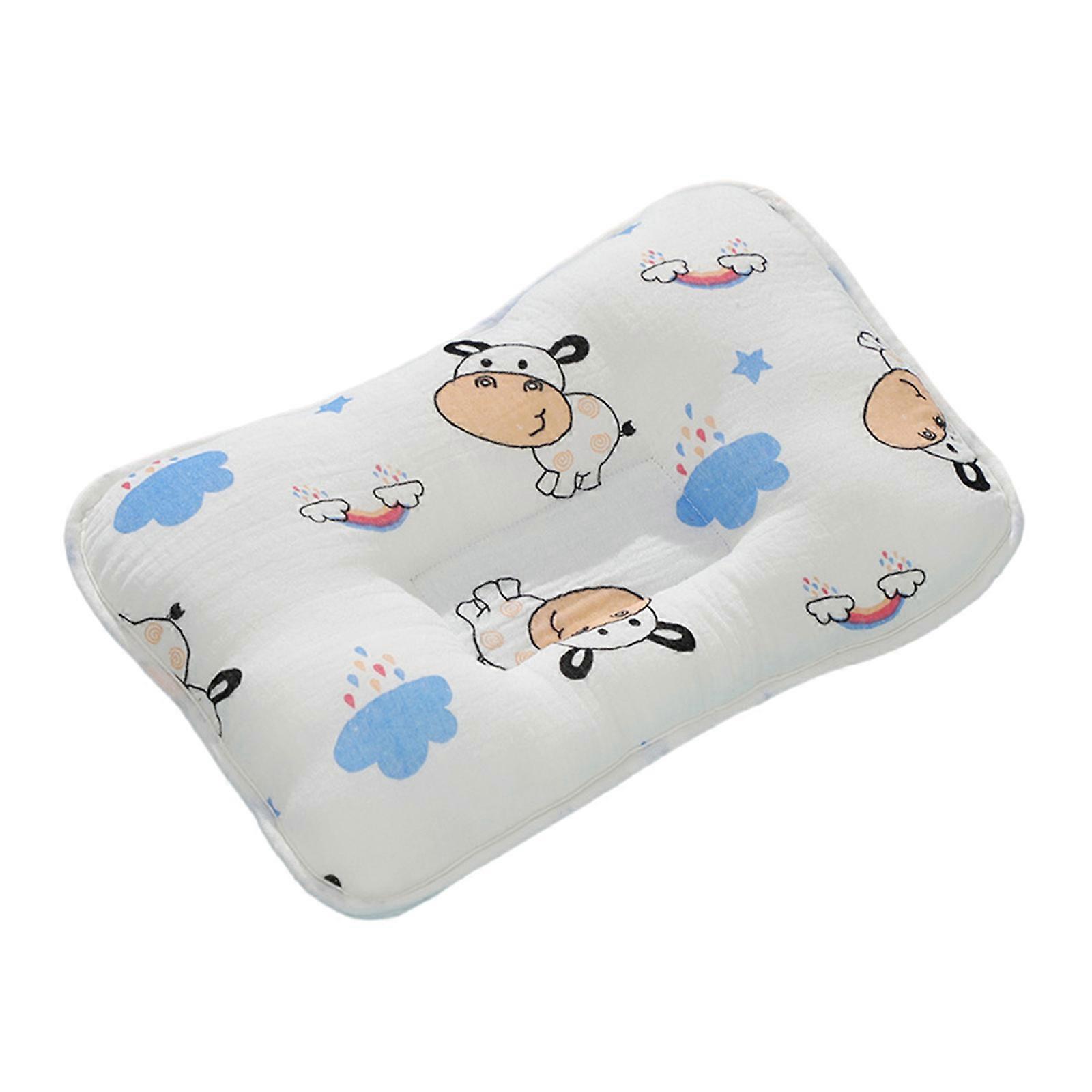 Comfortable Newborns Pillow with Height Adjustment Lovely Pattern Baby Pillow Breathable Pillow for Cribs & Strollers