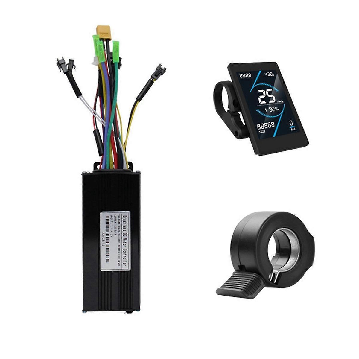 24V 36V 48V 30A Brushless Controller T5S Meter LCD-Display + 130X Drosselklappen-Kit für Elektroroller E