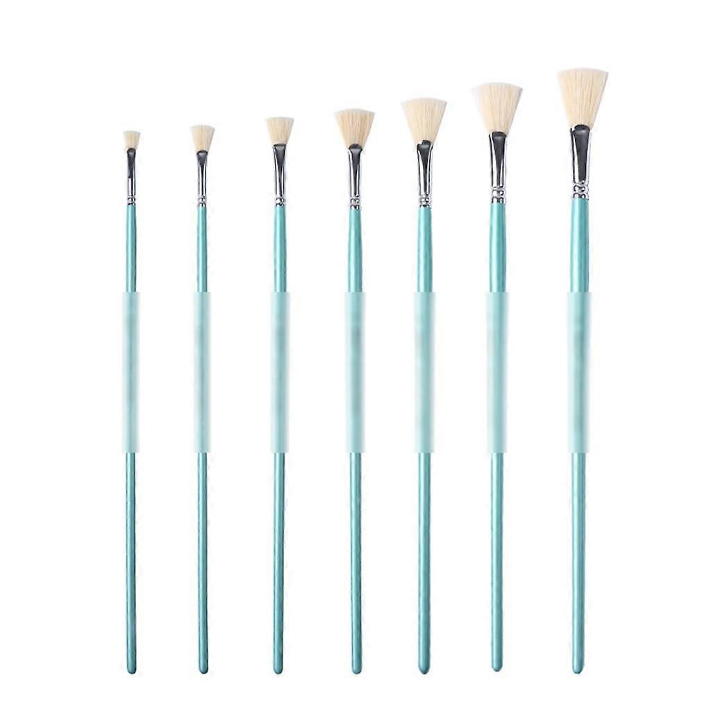 Fan Brush Watercolour Oil Painting Brushes Set, Fishtail Design, Soft Bristles, Ideal for Artists and Beginners