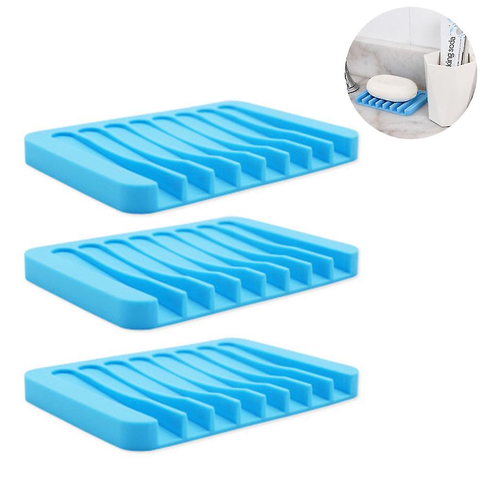 3pcs Soap Dish Shower Waterfall Soap Tray Soap Saver Soap Holder