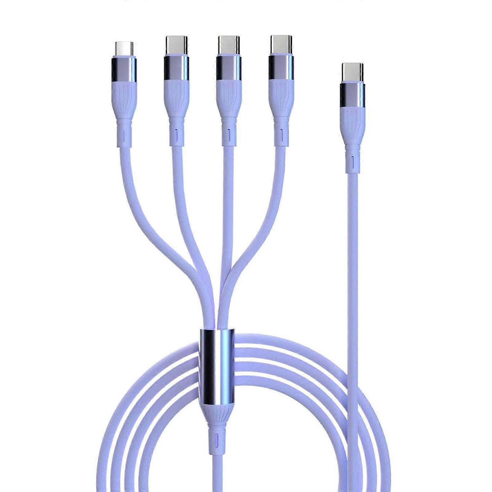 Convenient Cable Type C Male to 3 Type C Charging Cable Efficient Type C Charging Wire 100W for Phone & Player Charging