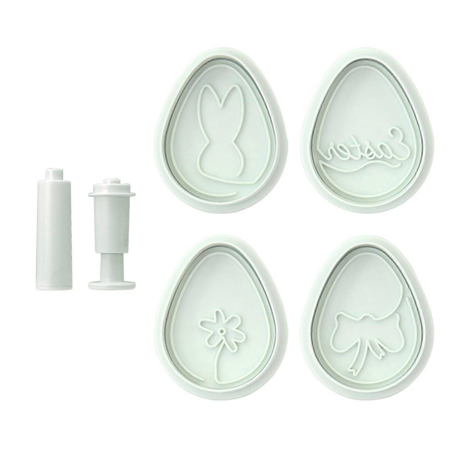 Festival Cookie Cutters Cookie Moulds Easters Eggs Shaped Plastic Material Cookie Cutters for Making Easters Cookie