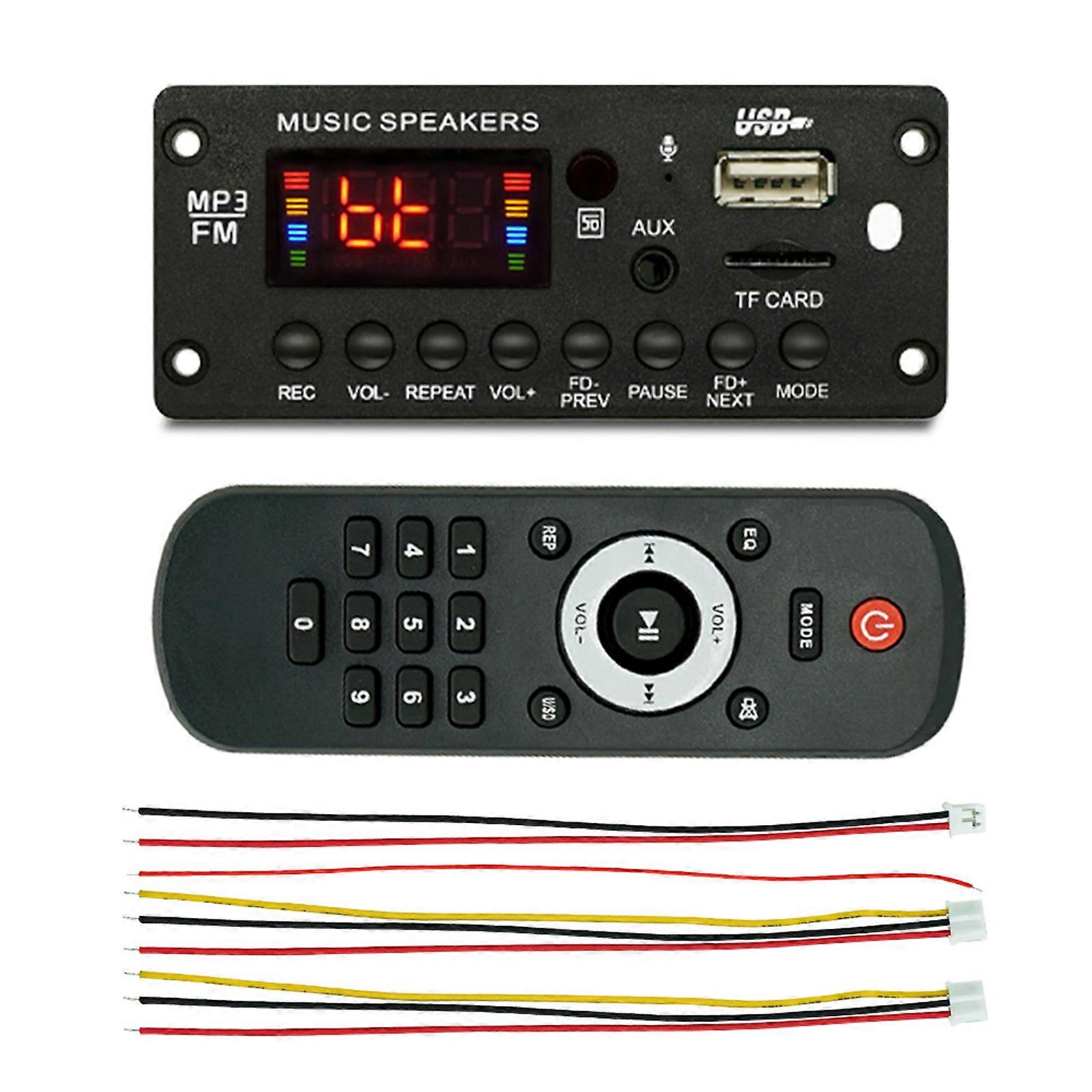 Car MP3 Player Decoding Module MP3 Decoders Board 2x25W Amplifier Wireless Bluetooth-compatible 5.0 Decoding Module
