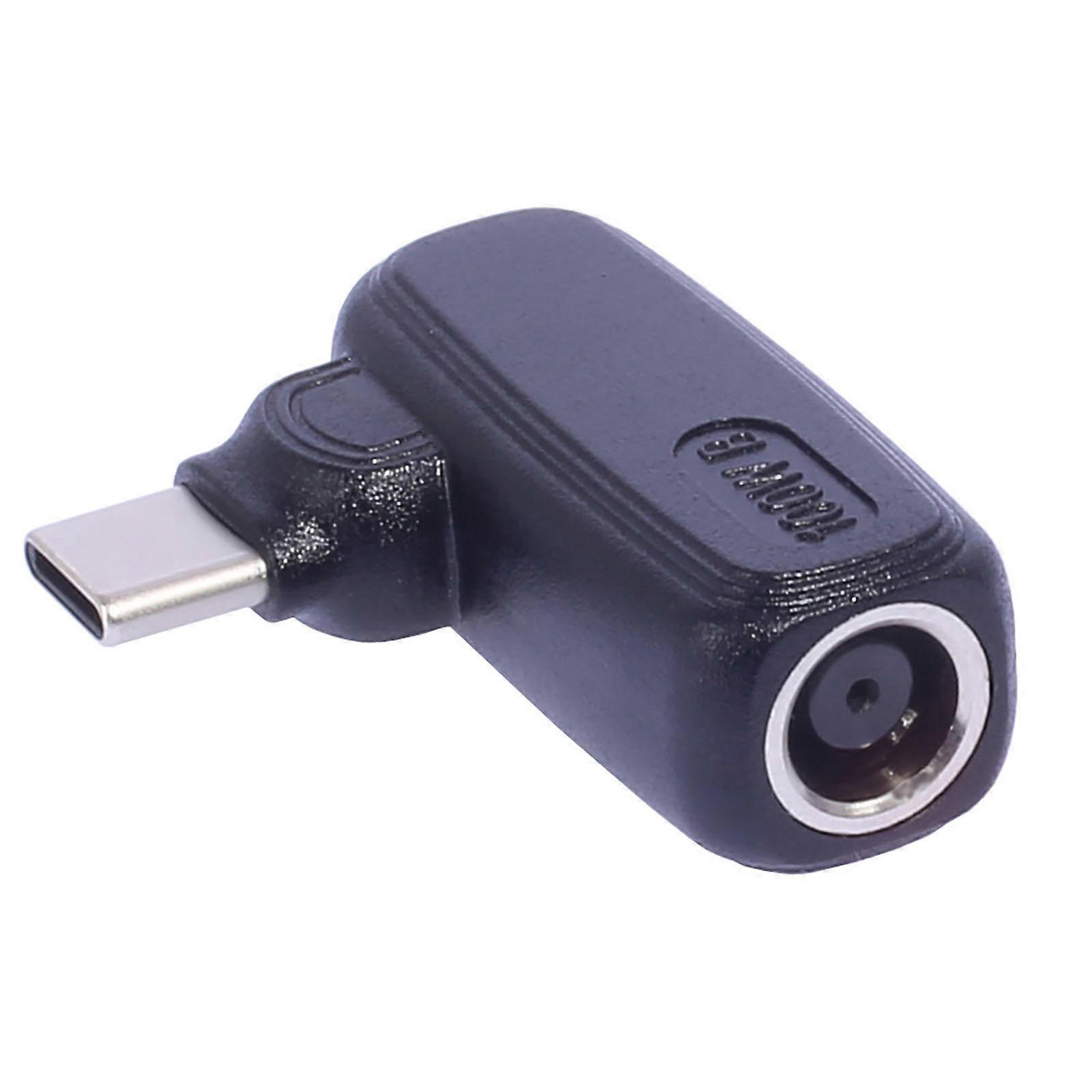 65W PD DC7450/5525 Female Adapter Plug to USB C Male Right Angled Power Plug Portable Charging Adapter Multicolor