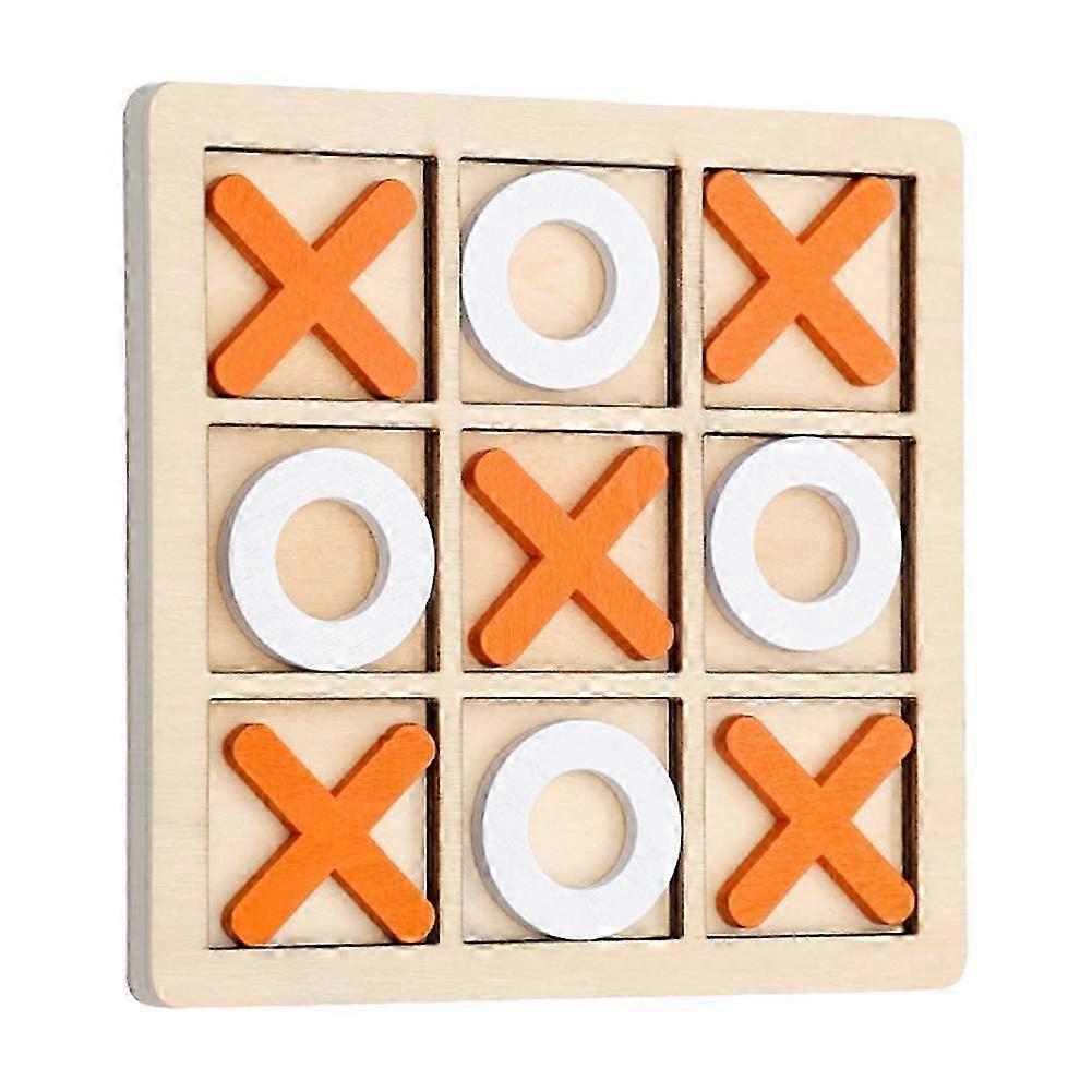 Træbrætspil Mini Bordplade Rustik Tic Tac Toe Konkurrencedygtige Gaver