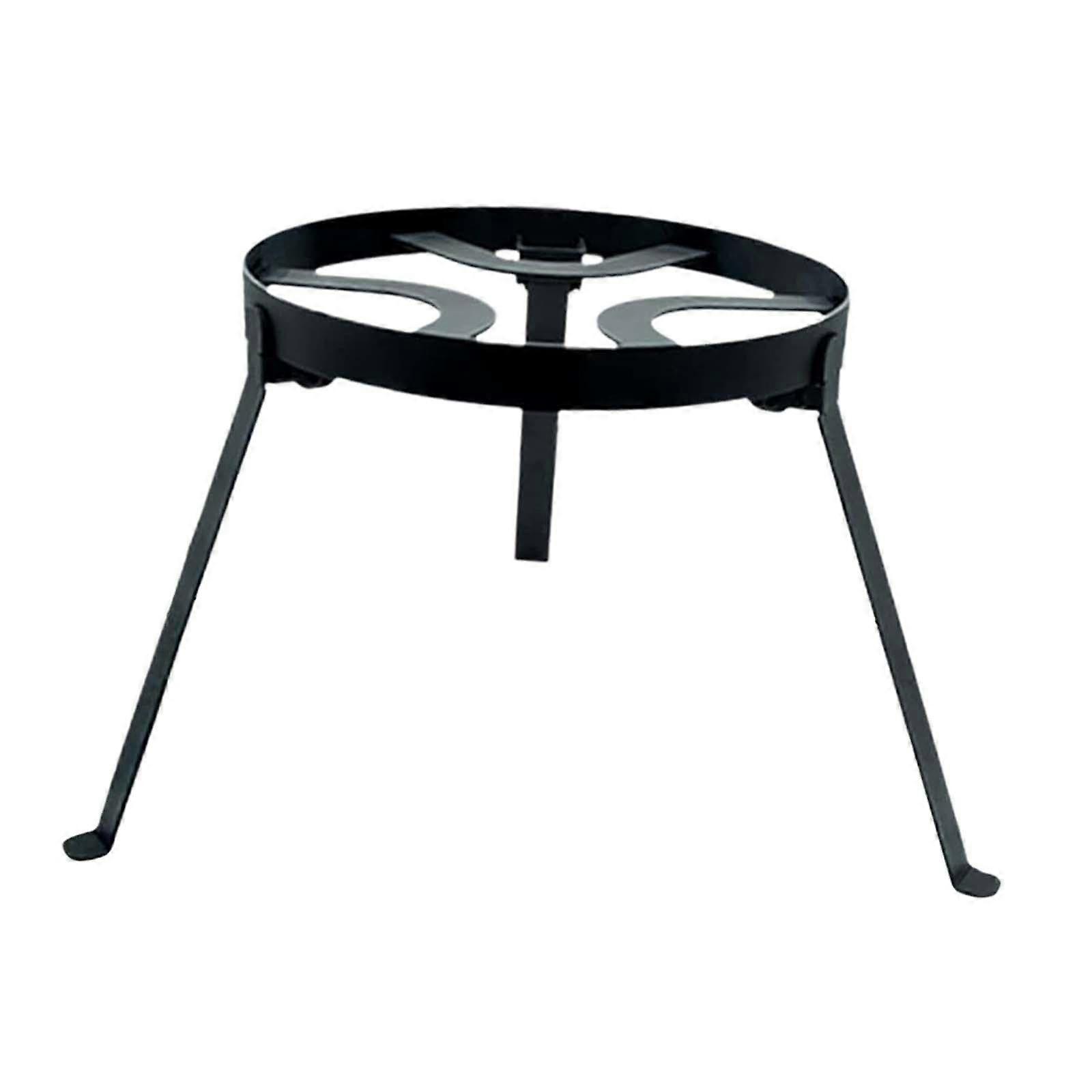 25 cm Foldable Campfire Tripod Fire Pit Stand Accessory for Hiking Circulation Saving Mat Black Ref: 1256