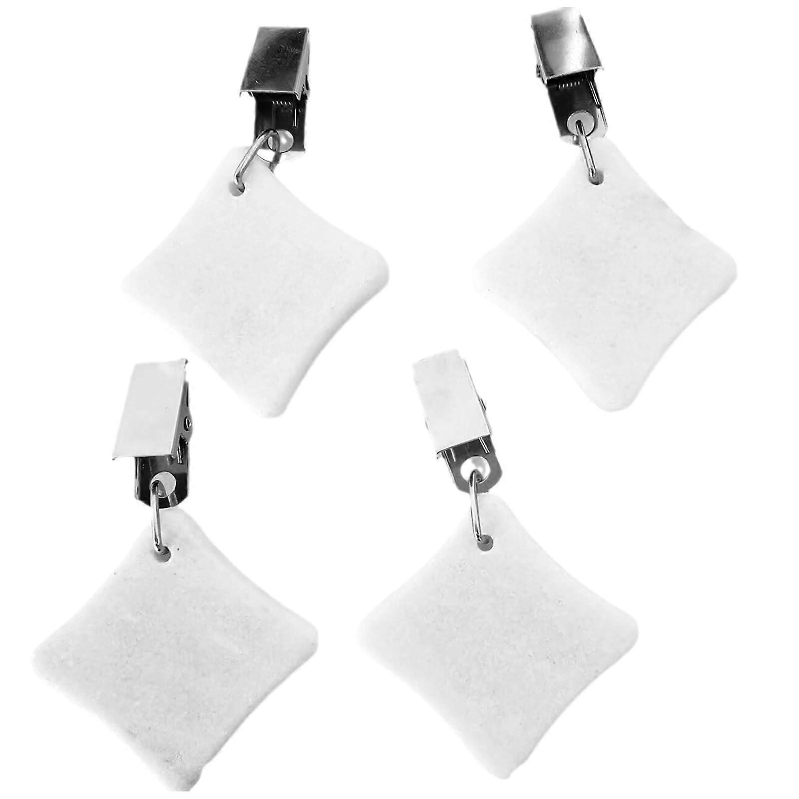 Set of 4 Metal Tablecloth Weights with Clips for Outdoor Tables and Events - Decorative Charm Pendant Design