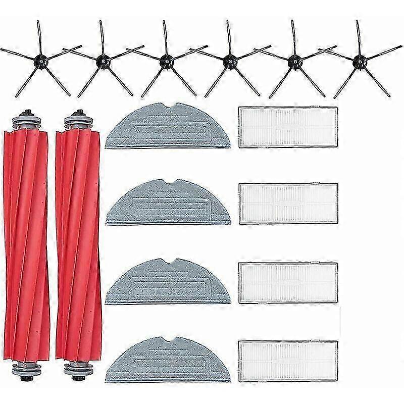 Replacement Kit for Suitable Brand Robot Vacuum, 4 Filters, 6 Side Brushes, 4 Mop Cloths, 1 Brush