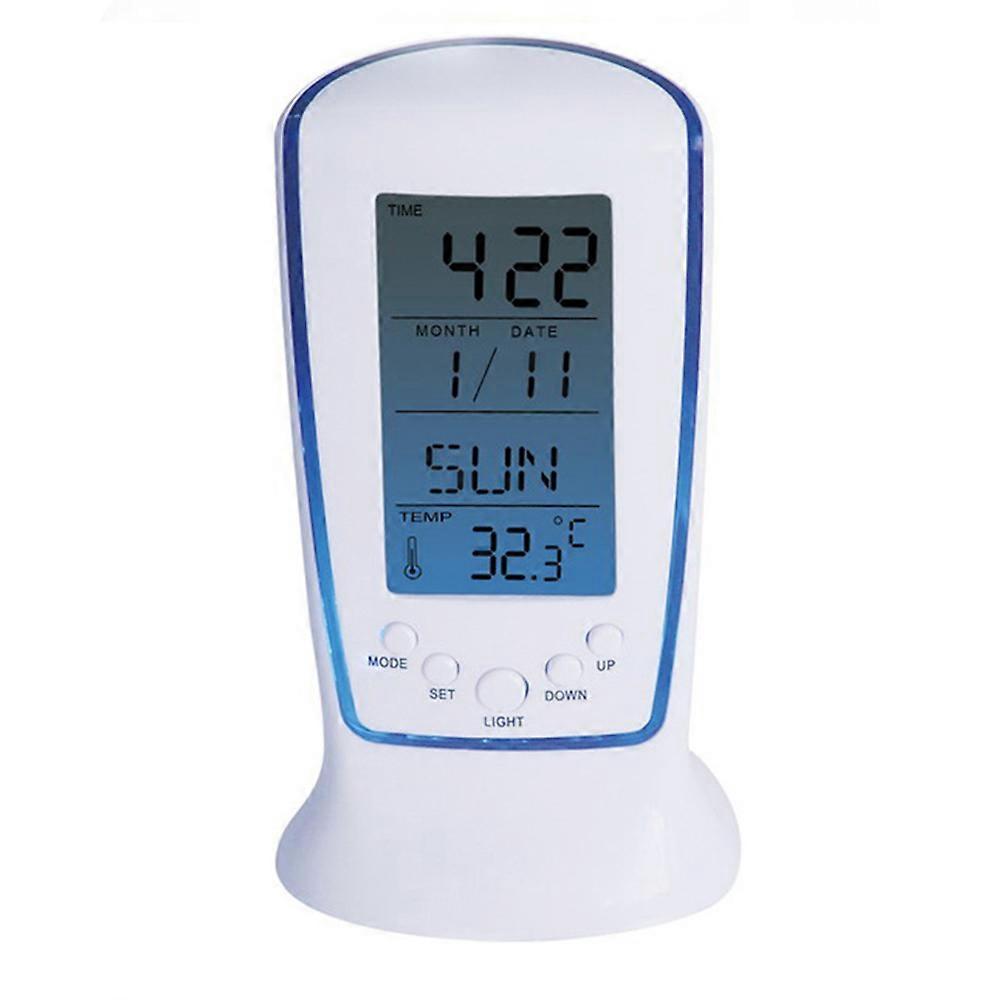 Modern Digital Clock Featuring Alarm, Calendar and Easy Time Format Switching