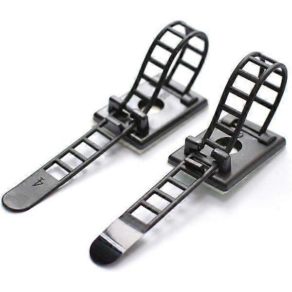 50 pcs self-adhesive cable ties cable ties self-adhesive cable ties adjustable nylon cable ties (black)