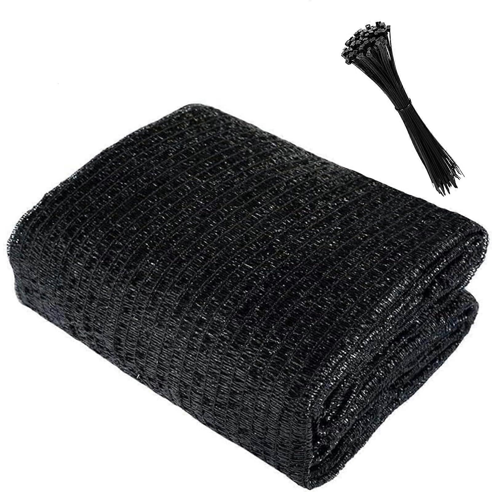 Garden Shade Net 2m x 1m, 50% Shade, Black Sun Protection Net for Greenhouse and Vegetable Garden