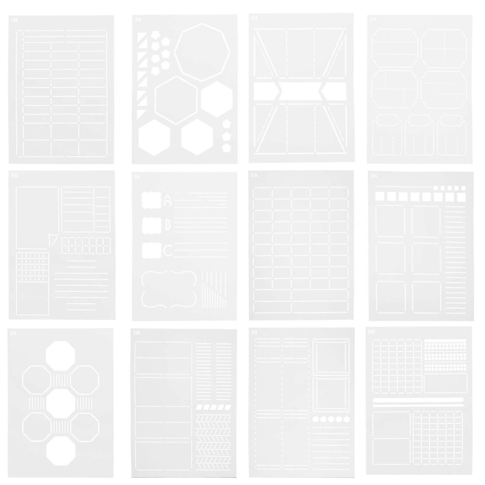 Delicate Stencil Set, Perfect for DIY Projects with Ballpoint Pens and Markers