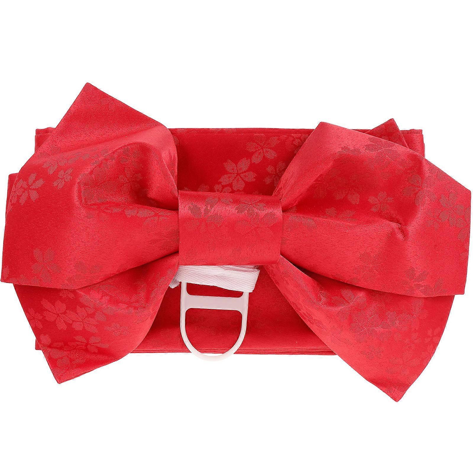 Kimono Bow Belt Red Color Ladies Waist Cinching For Wedding Party 30 X 20 X 10Cm 1Pc