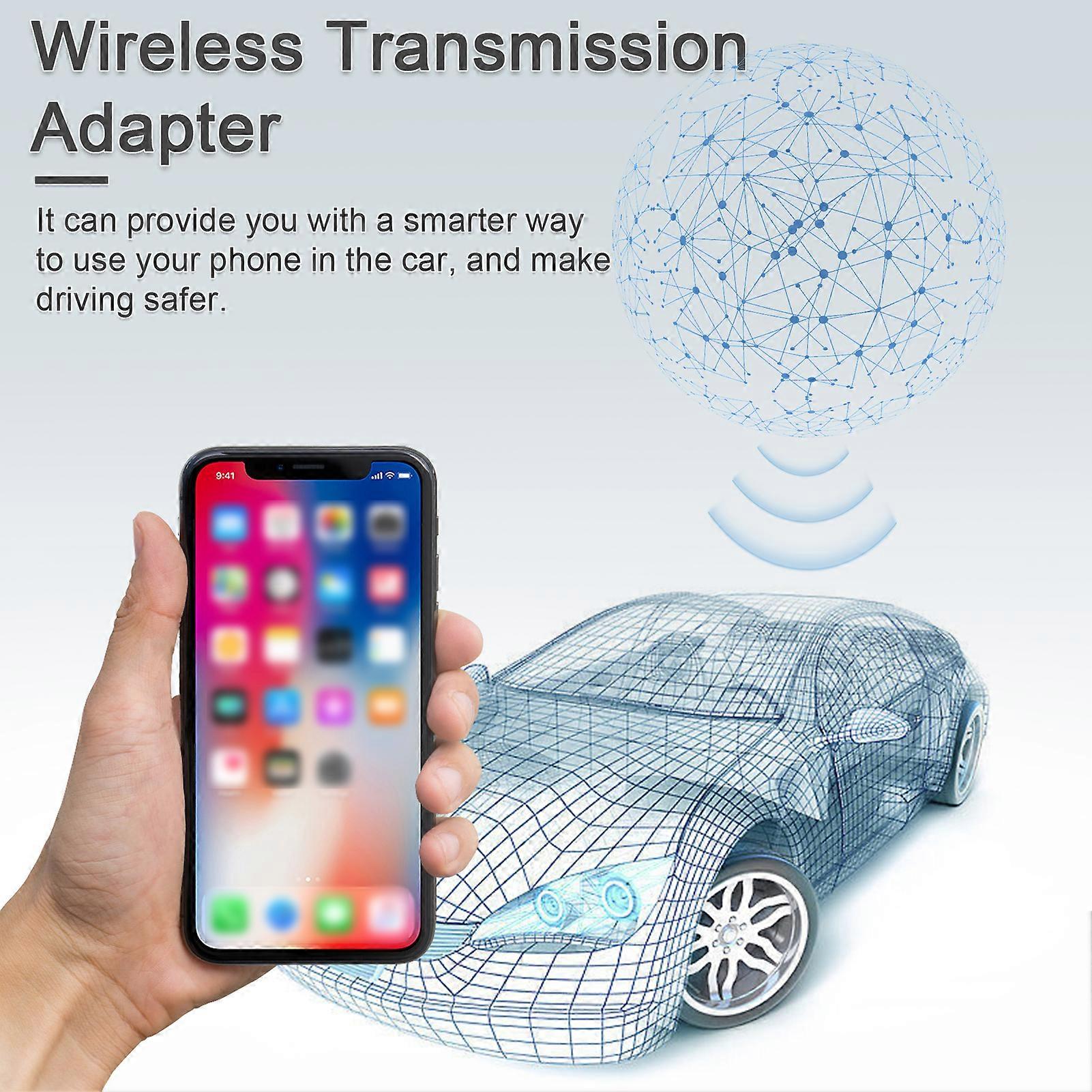 Wireless Android Auto Adapter Wired Car Dongle to Wireless Android Auto Box USB-A/USB-C Plug & Play Compatible with Factory Wired Android Auto