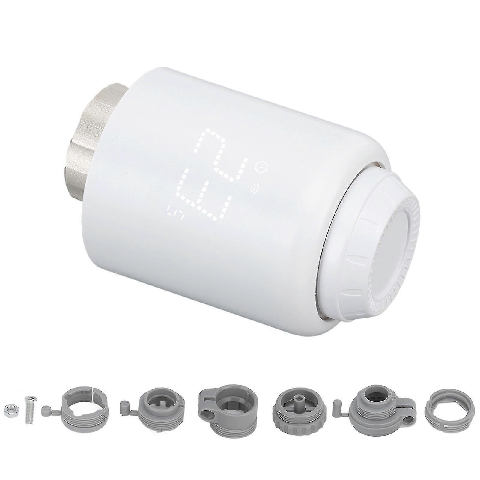 Smart Thermostat Radiator Rotatable Screen Programmable Schedule Intelligent Radiator Thermostat Valve Suitable for Zigbee