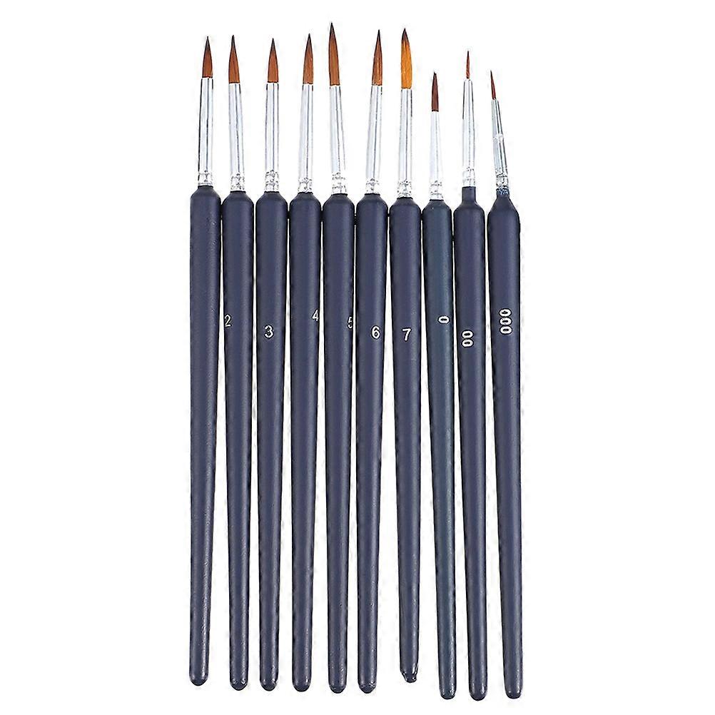 10pcs Detail Paint Brushes for Artists – Fine Liner Brushes for Oil Painting & Line Drawing with Ergonomic Handles for Comfort and Easy Storage