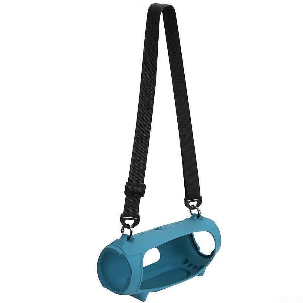 Silicone Protective Case for JBL Charge 5, Easy Access to Controls, Blue Color, Durable Material, Custom Fit