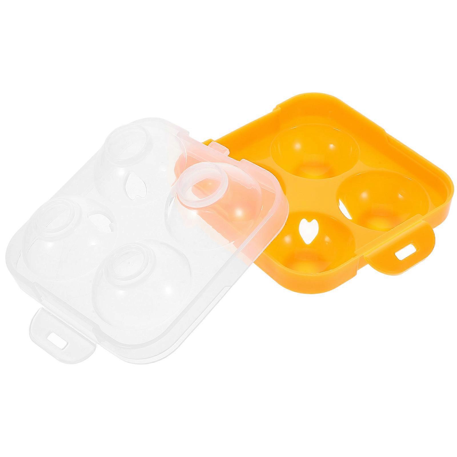 Twisted Egg Box Plastic Fresh Food Storage Multifunctional Use Outdoor Picnic Lightweight Construction 12.80X10.50X7.50CM 4Set