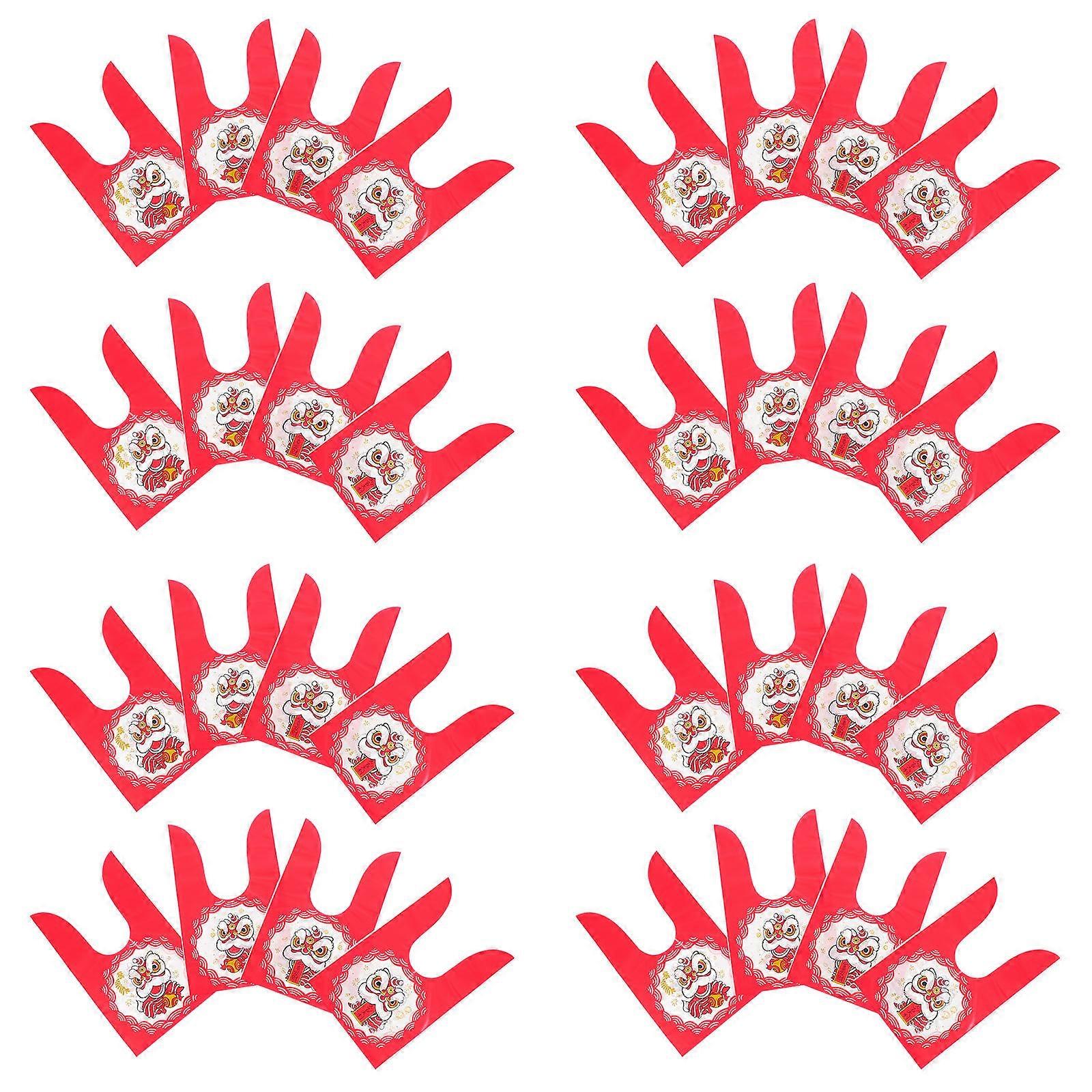 New Year Goodie Bags Synthetic Material Portable Candy Bags Festive Occasions 50Pcs