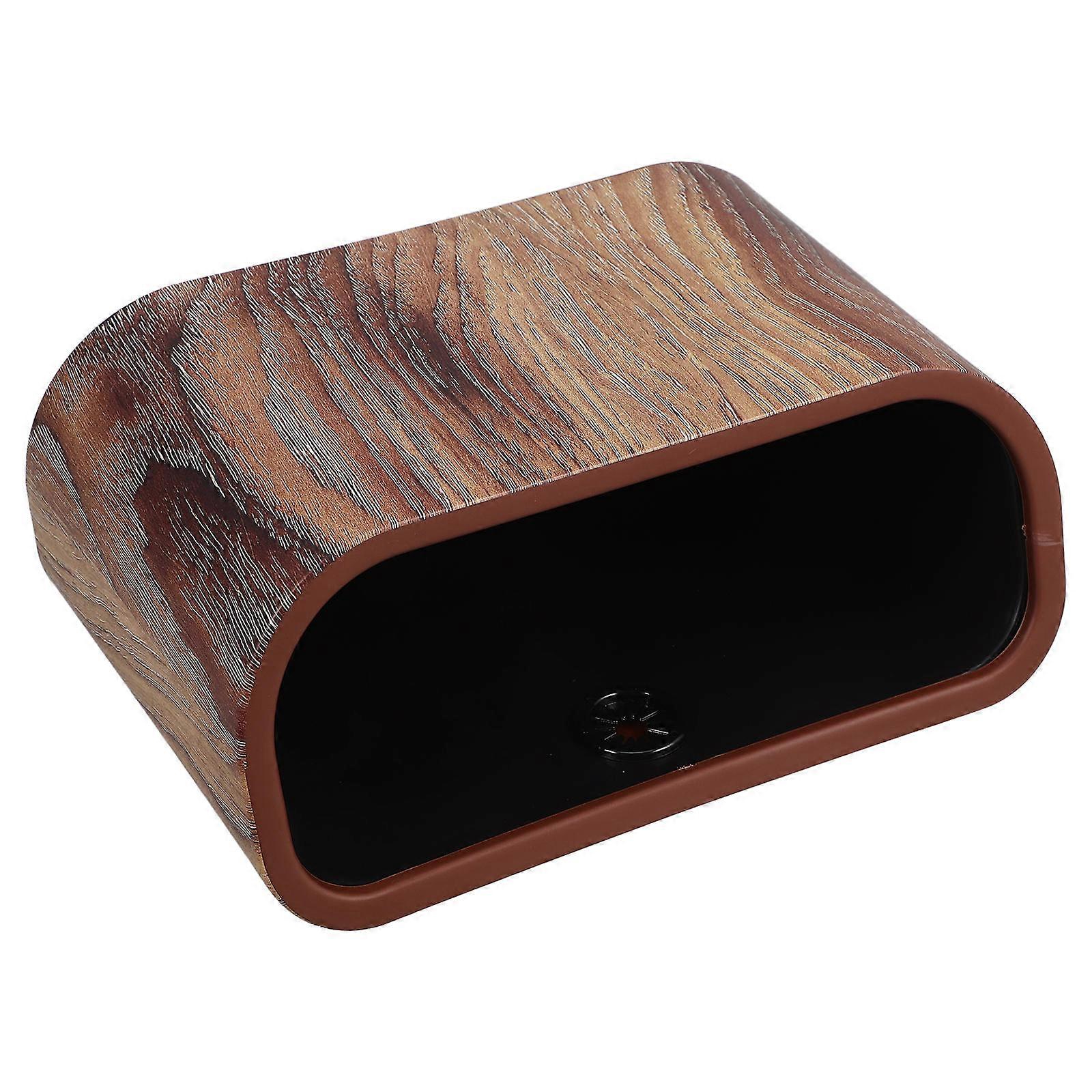 Square Office Basket Lidless Design Portable Waste Basket For Home Use Brown 22.50X14.50X10.00CM 1Pcs