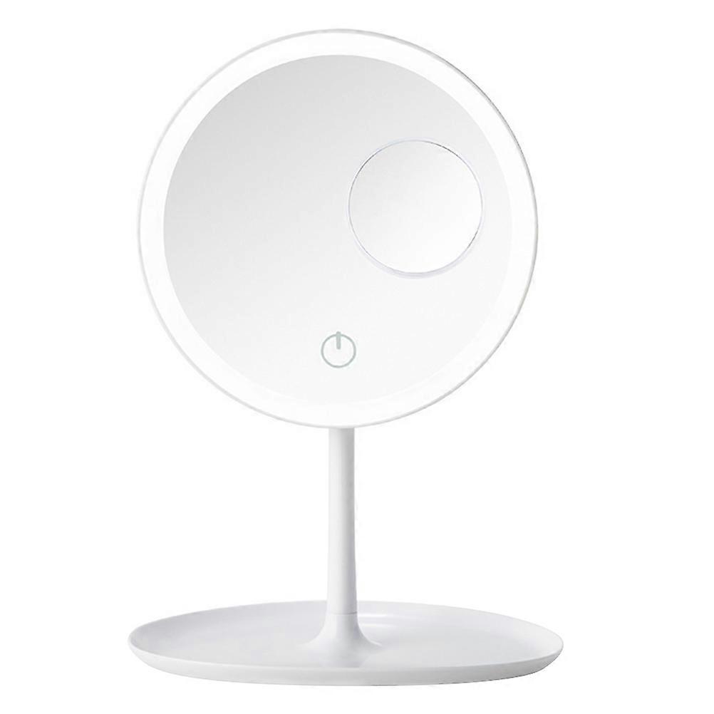 Miroir de table lumineux LED pour femmes, 1 ensemble blanc