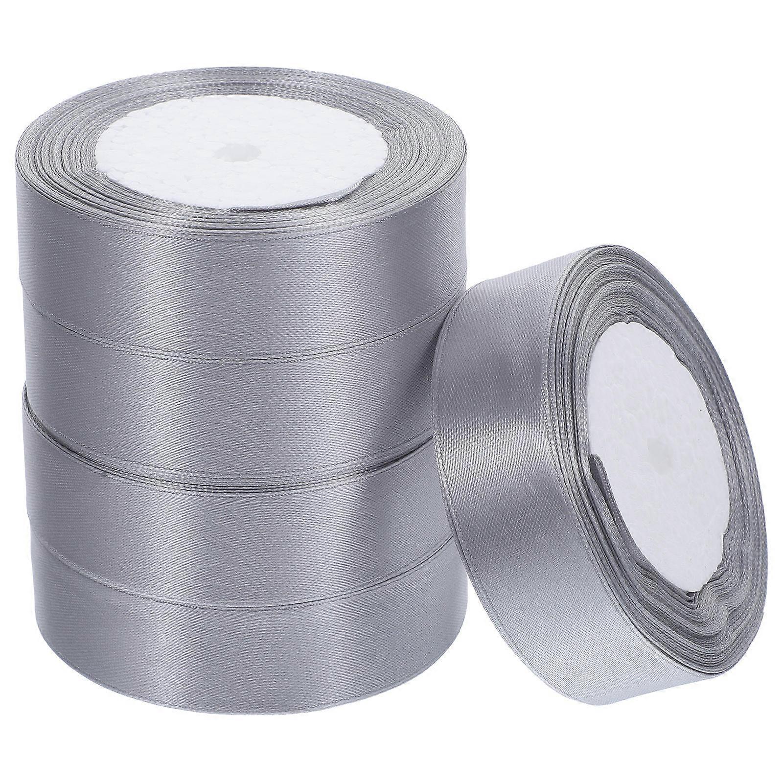 5 Rolls Double Sided Satin Ribbon for Wedding, Party, DIY Crafts, Flower Arrangements, and Gift Wrapping – Soft Touch, Easy Storage, Multi Purpose