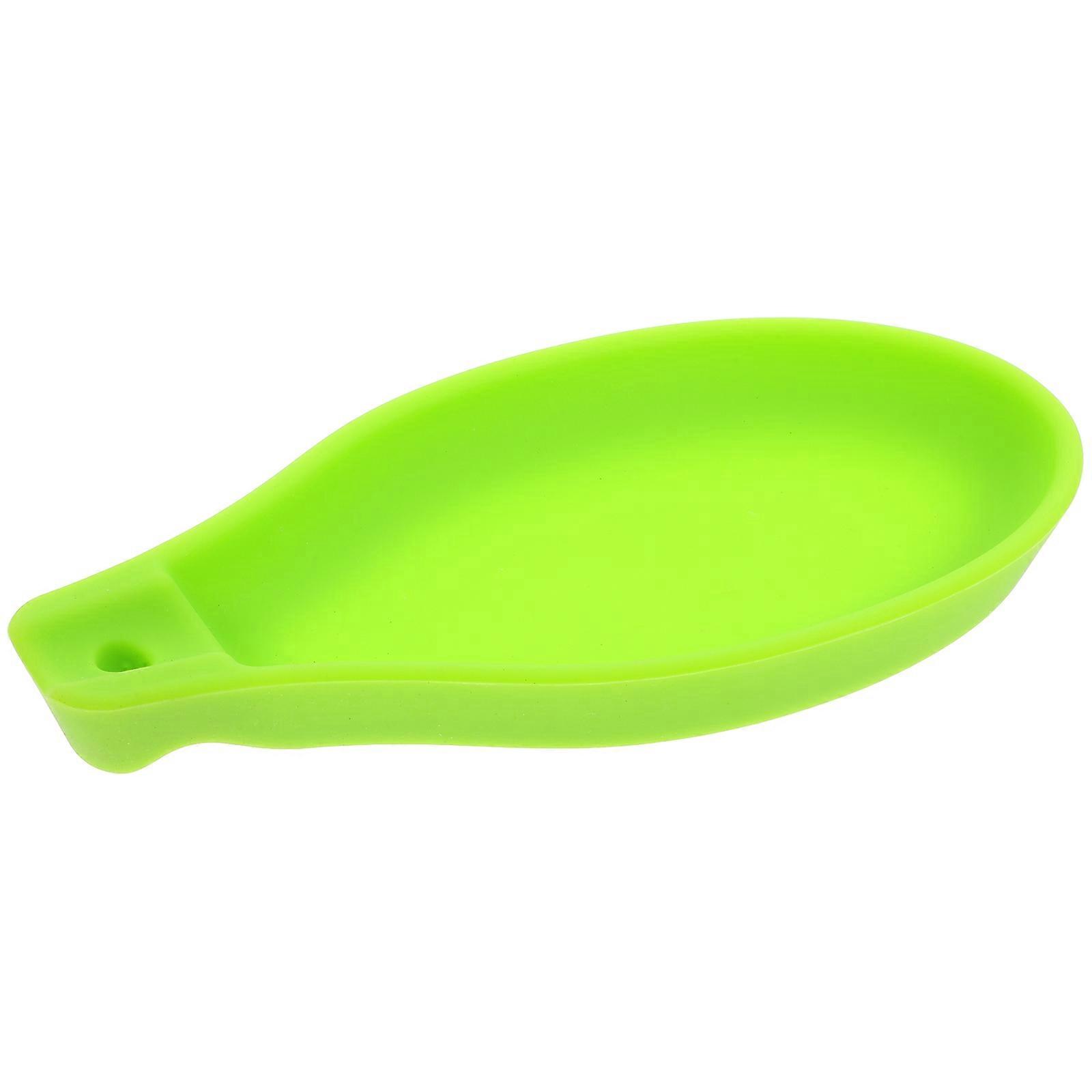 Countertop Utensil Holder Silicone Spoon Rest For Cooking 22.00X18.00X4.50cm NonStick Simple Design 1Pack