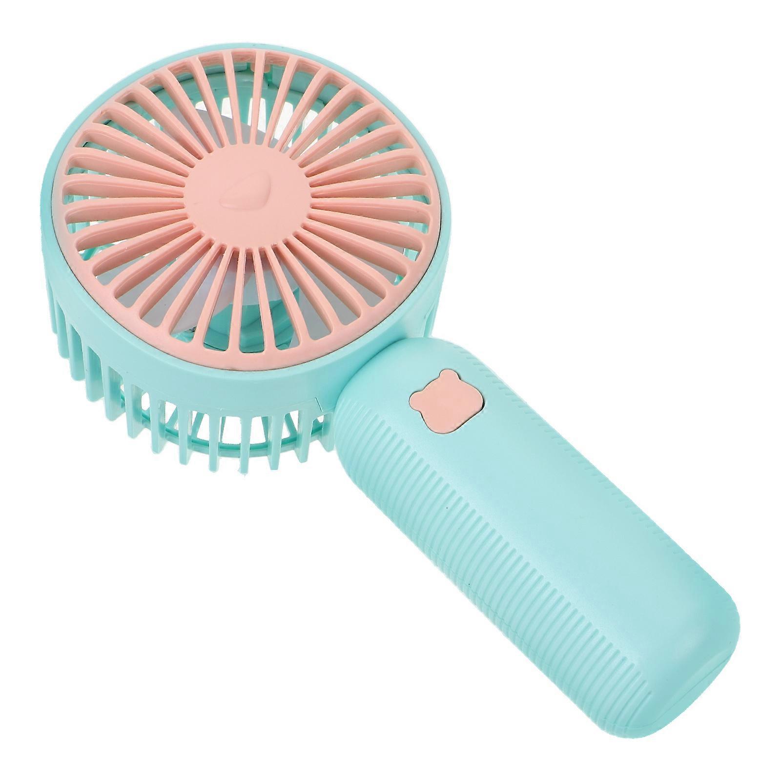 Handheld Fan Rechargeable Multi Speed Adjustable For Hiking And Camping Green 1Pcs