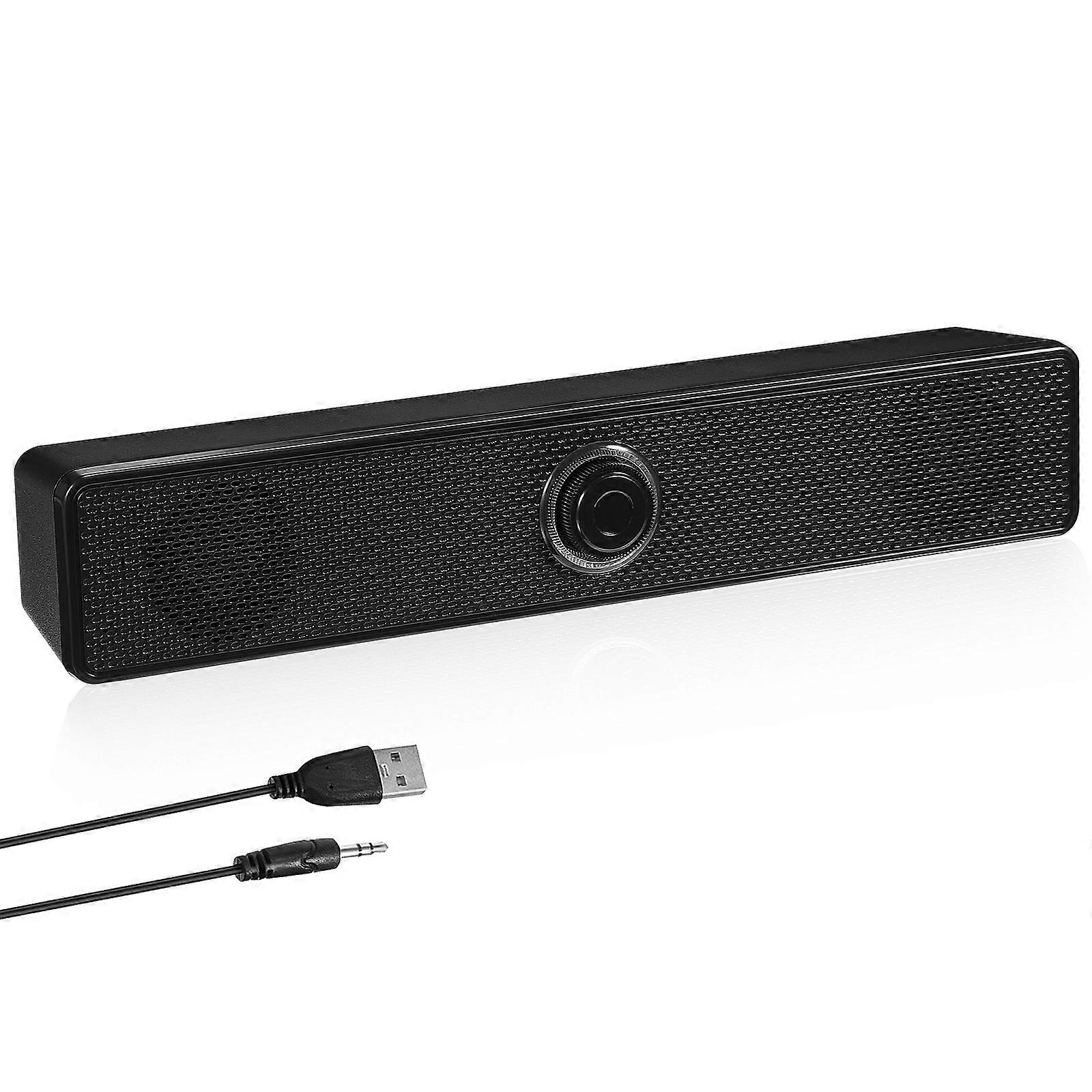 Compact Wired Desktop Soundbar with High Definition Sound Quality for TV, Laptop, and Mobile Devices – Elegant Design for Versatile Use
