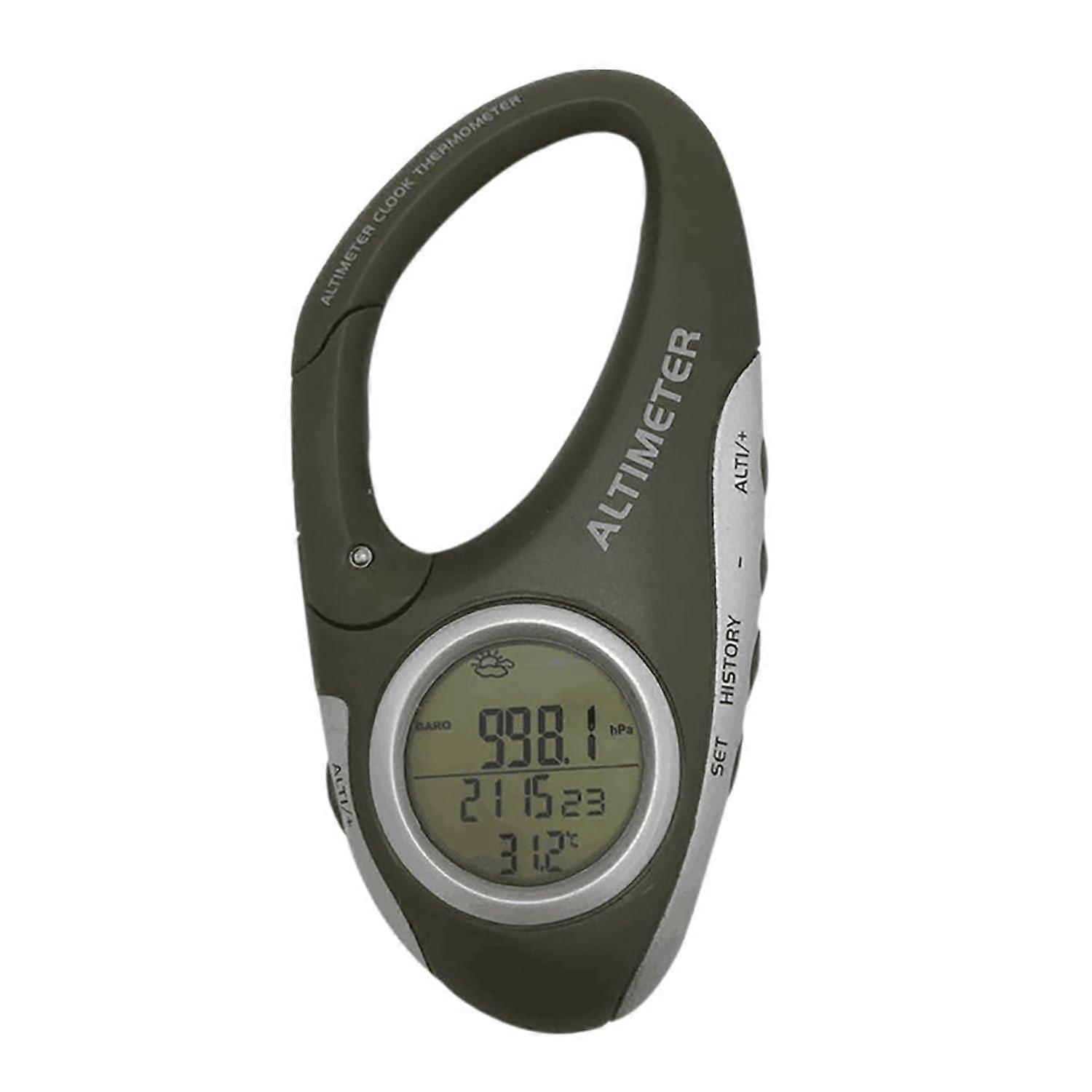 Professional Altimeter for Outdoor Use, Multifunctional Barometer Altimeter Thermometer with Digital Backlight Display