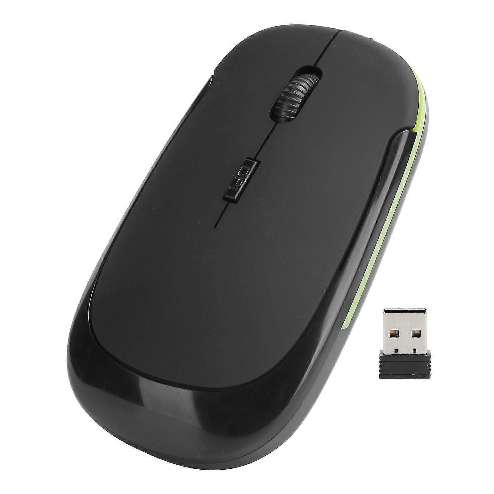2.4G Wireless Mouse Adjustable Optical USB Receiver Notebook Computer Accessories 1600dpiBlack