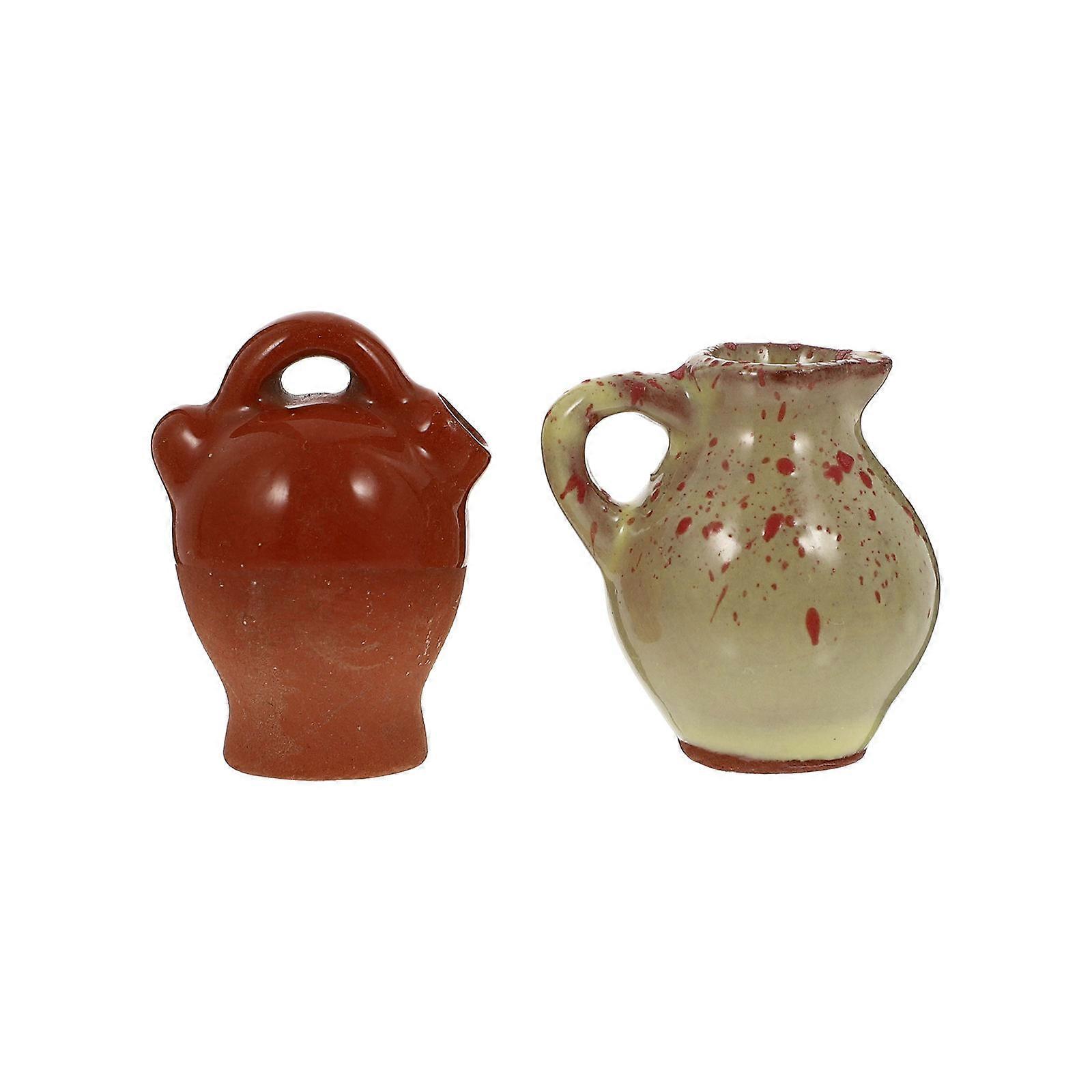 Mini Bonsai Saksı Şekli Küçük ve Zarif Ofis Dekorasyonu 2 Adet