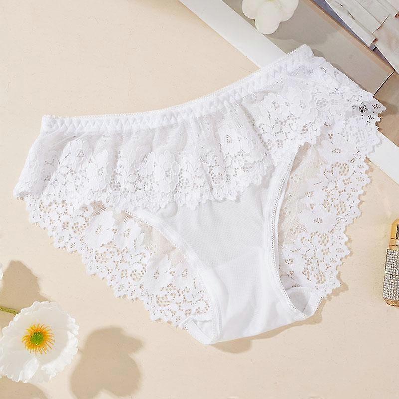 Women's Lace Mesh Low Waist Bikini Briefs