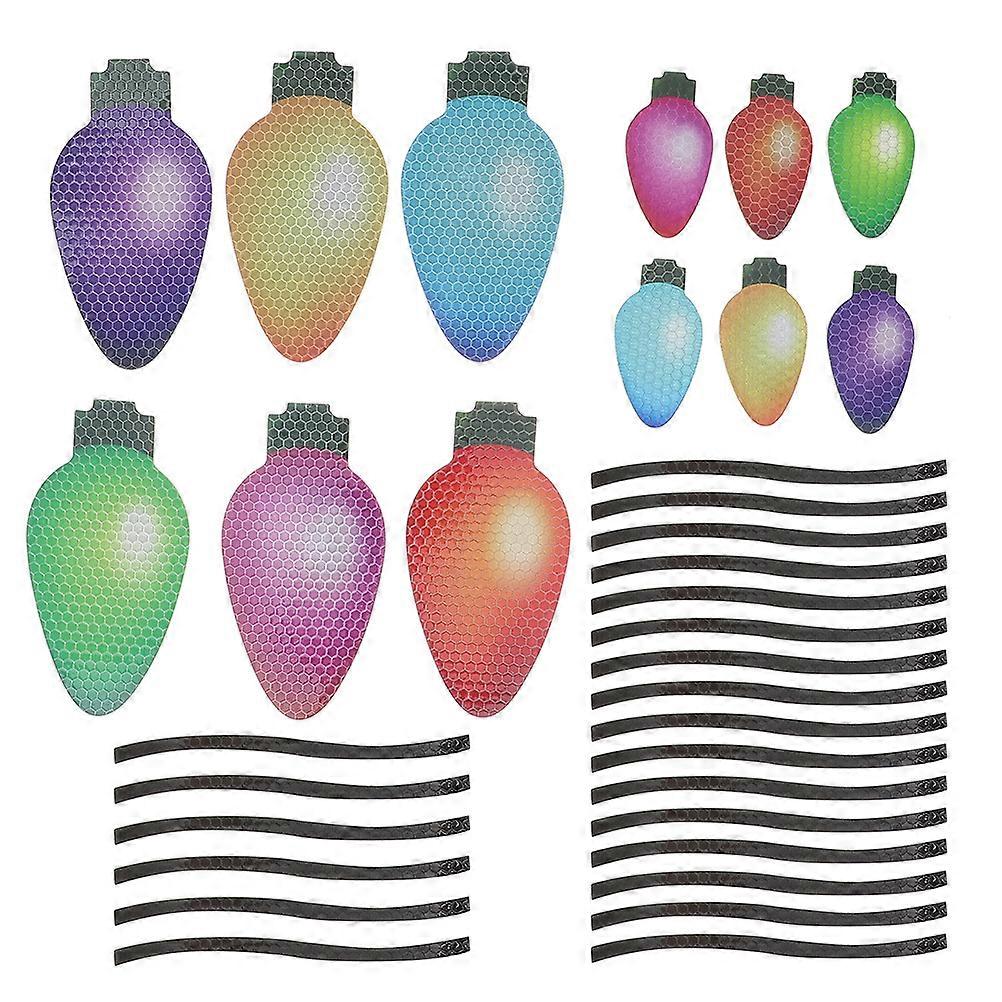Reflective Car Magnets Set Magnetic Ornaments For Car Metal Door Decorative Christmas Holiday 1 Set