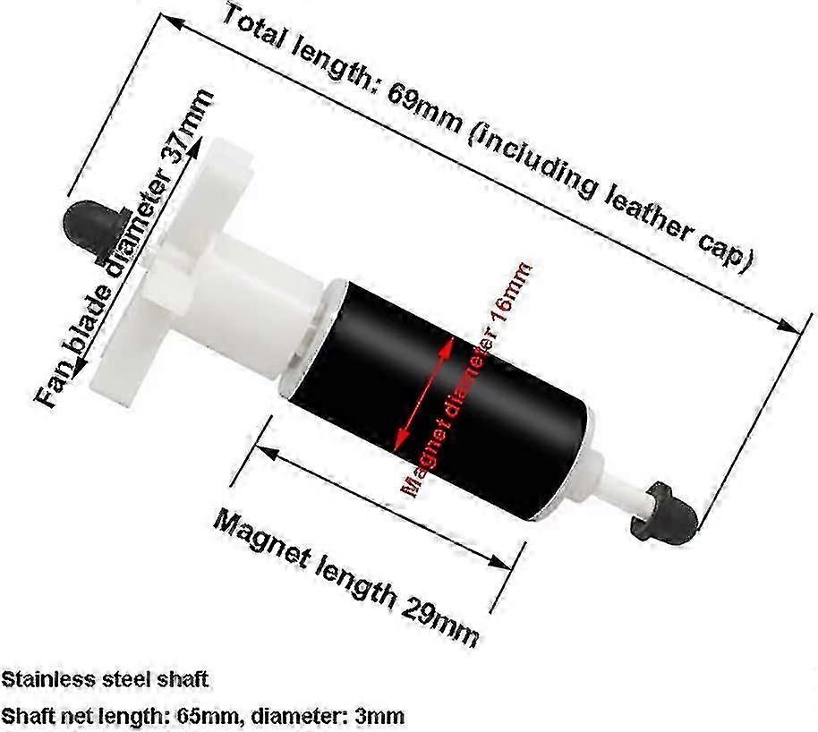 Convient pour le rotor de roue de pompe de spa E02 de remplacement 69mm-JC