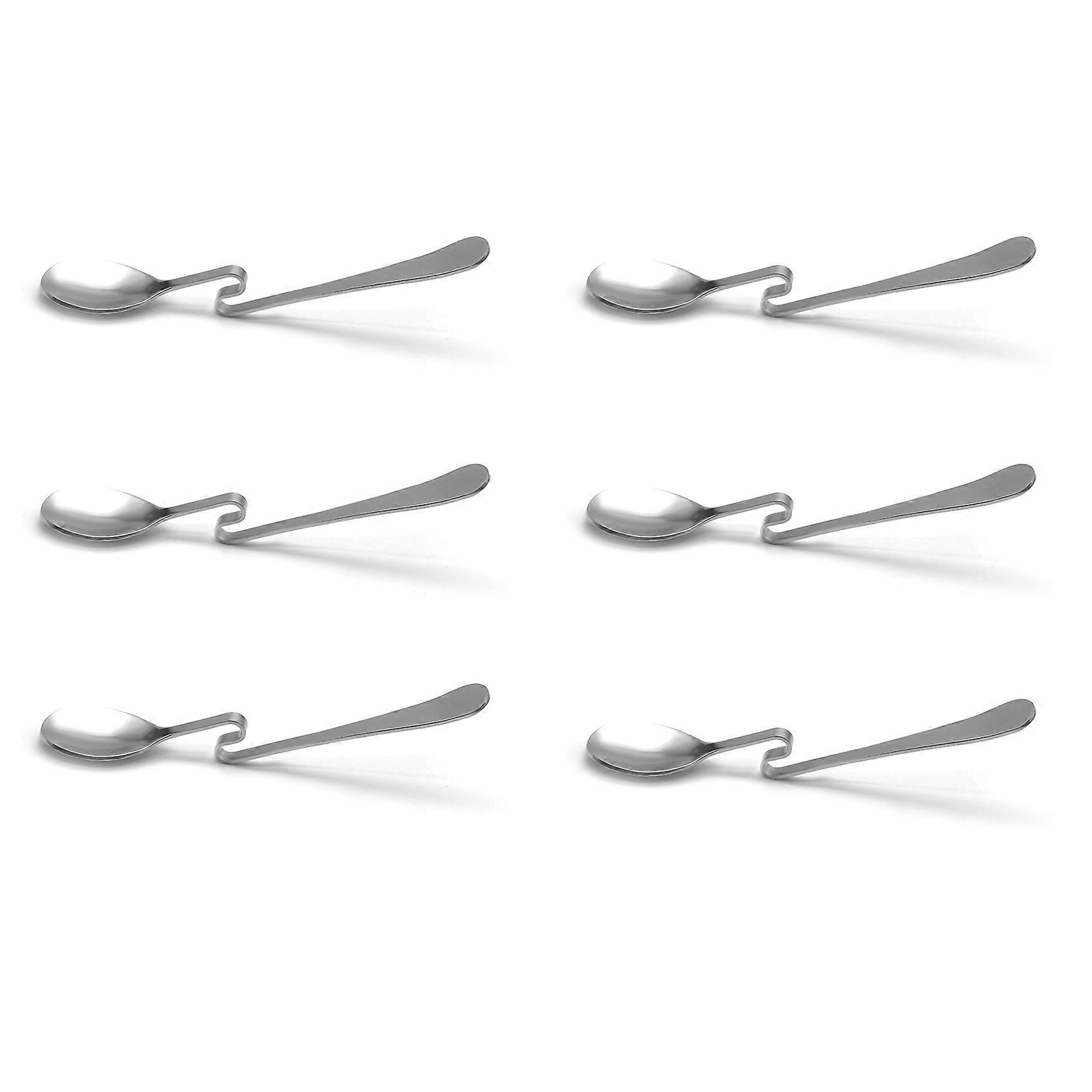 Cute Curved Spoon Teaspoon Dessert Stainless Steel Drink Tableware