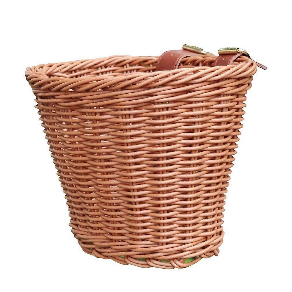 Bicycle Basket Wicker Front and Rear Braided Basket for Pannier Rack and Handlebar - Ideal for Kids and Adults