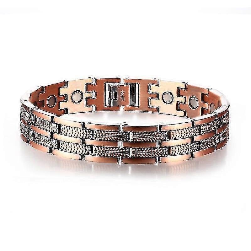 Mens Elegant Pure Copper Therapy Link Bracelet
