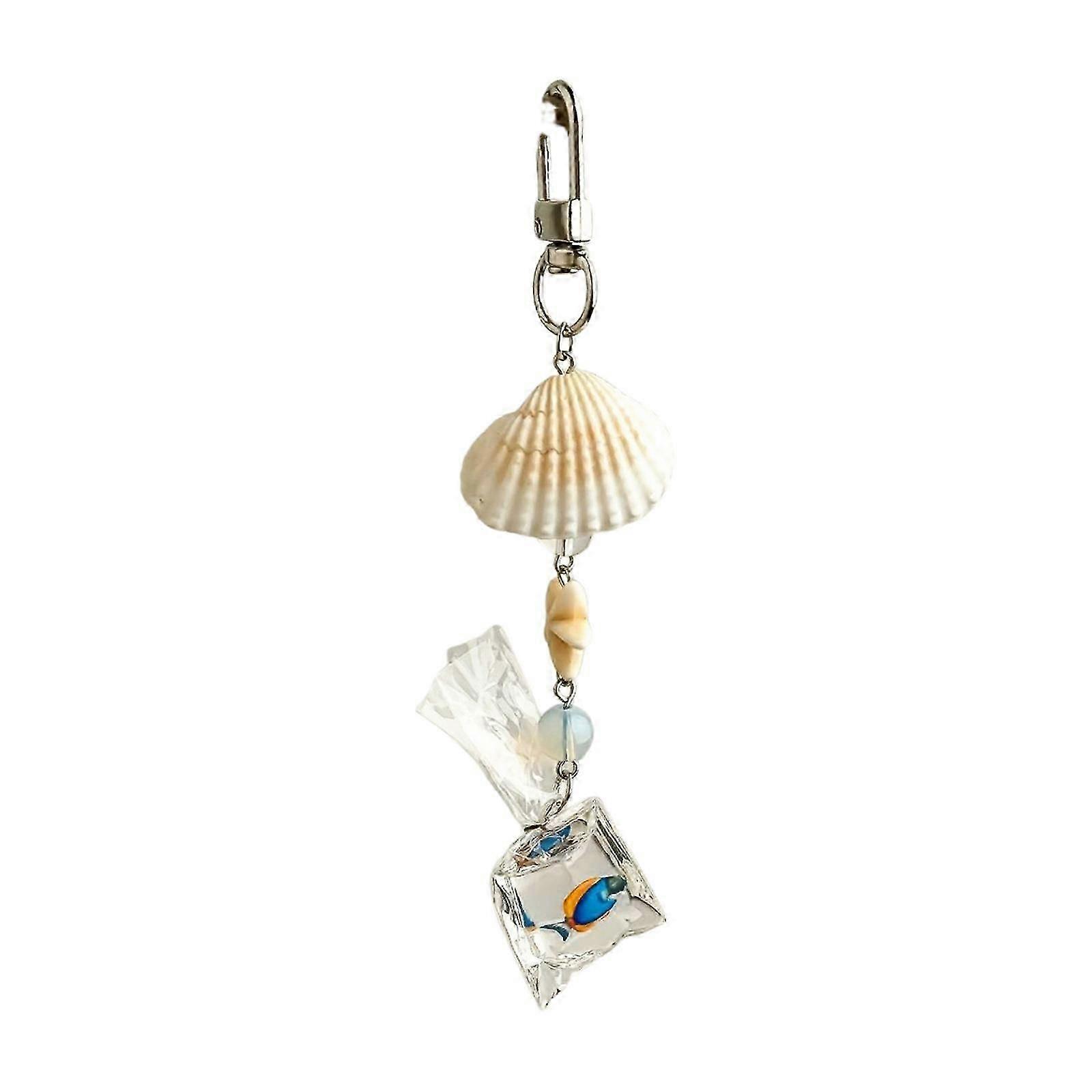 Unique Designs Handmade Seashells Phone Ornament With Vibranting Color Portable for Personalization Enthusiasts