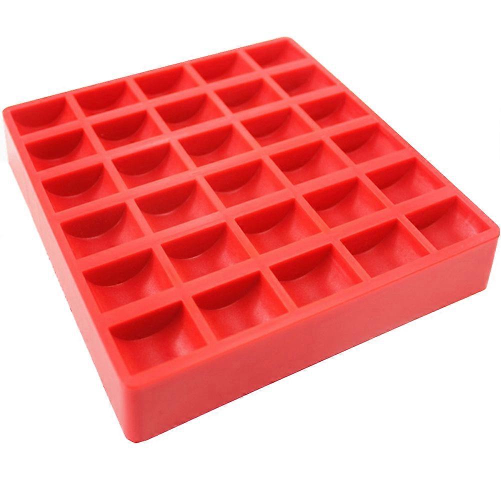 Red Coin Storage Box 15.00X14.00X2.80CM ABS Material Coin Organization Grid Design 1Pcs
