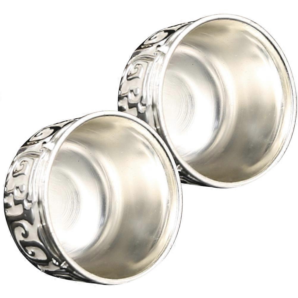 Metal Cups For Drinking Small Cup Stackable Design Daily Use Couples 2Pcs